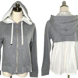 Kate Spade Mixed Media Full Zip Hoodie Jacket